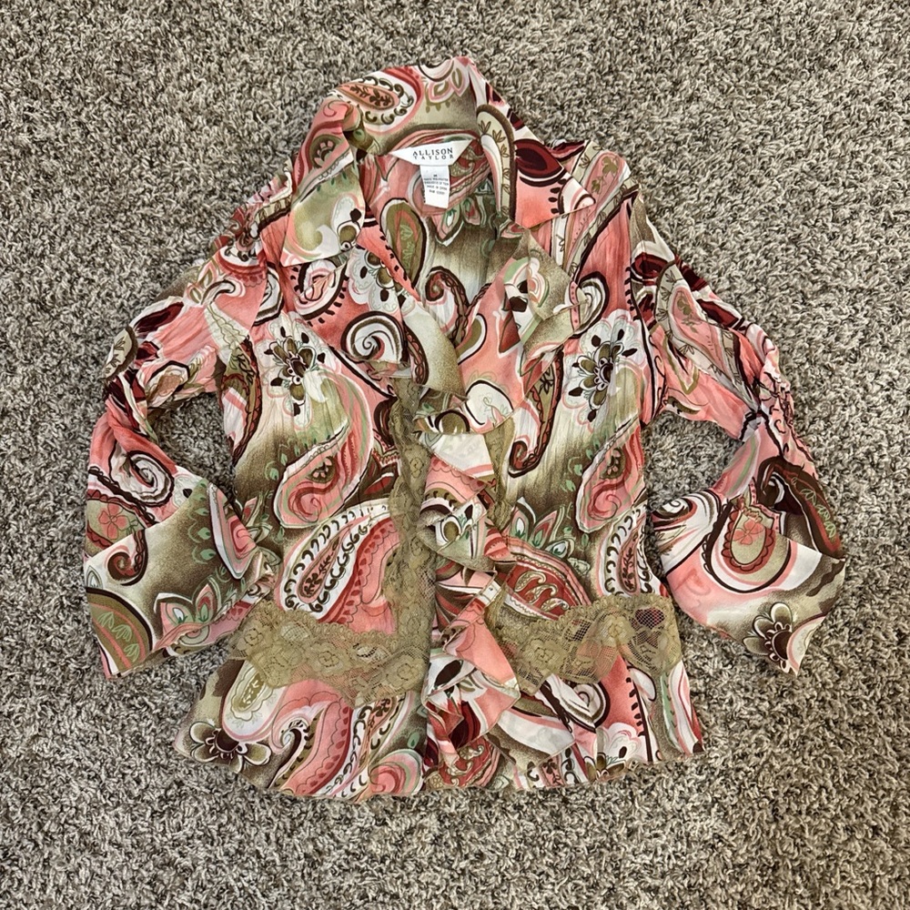 Vintage Allison Taylor Paisley Blouse